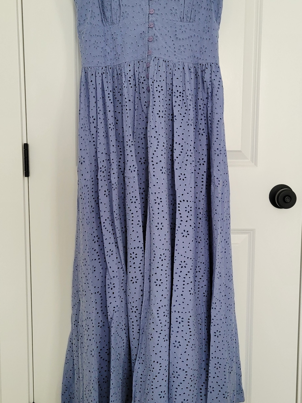 VENUS Lavender Blue Eyelet Maxi Skirt